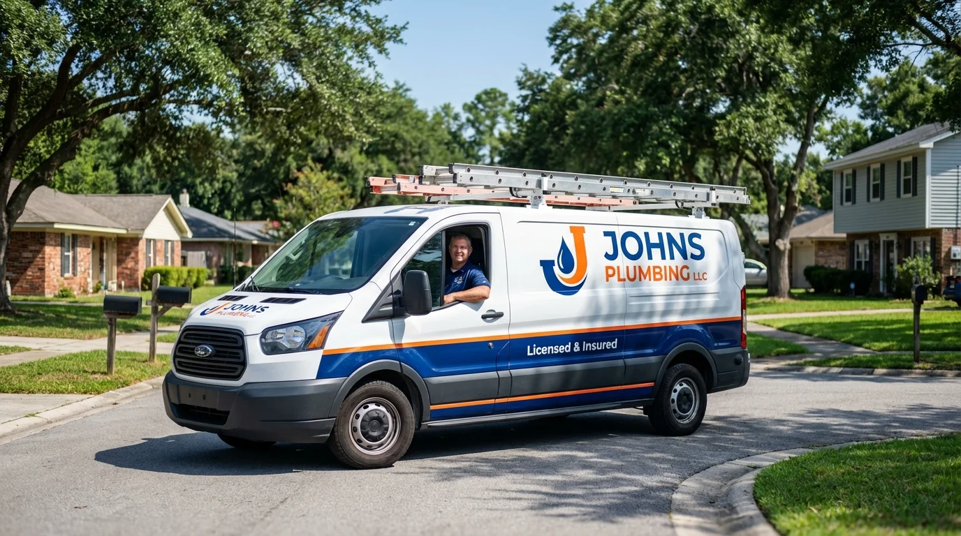 Johns Plumbing LLC service van in Clovis, NM