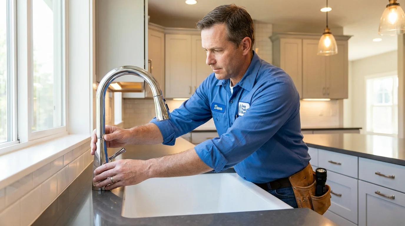 Kitchen faucet installation by Johns Plumbing LLC in Clovis